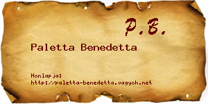 Paletta Benedetta névjegykártya